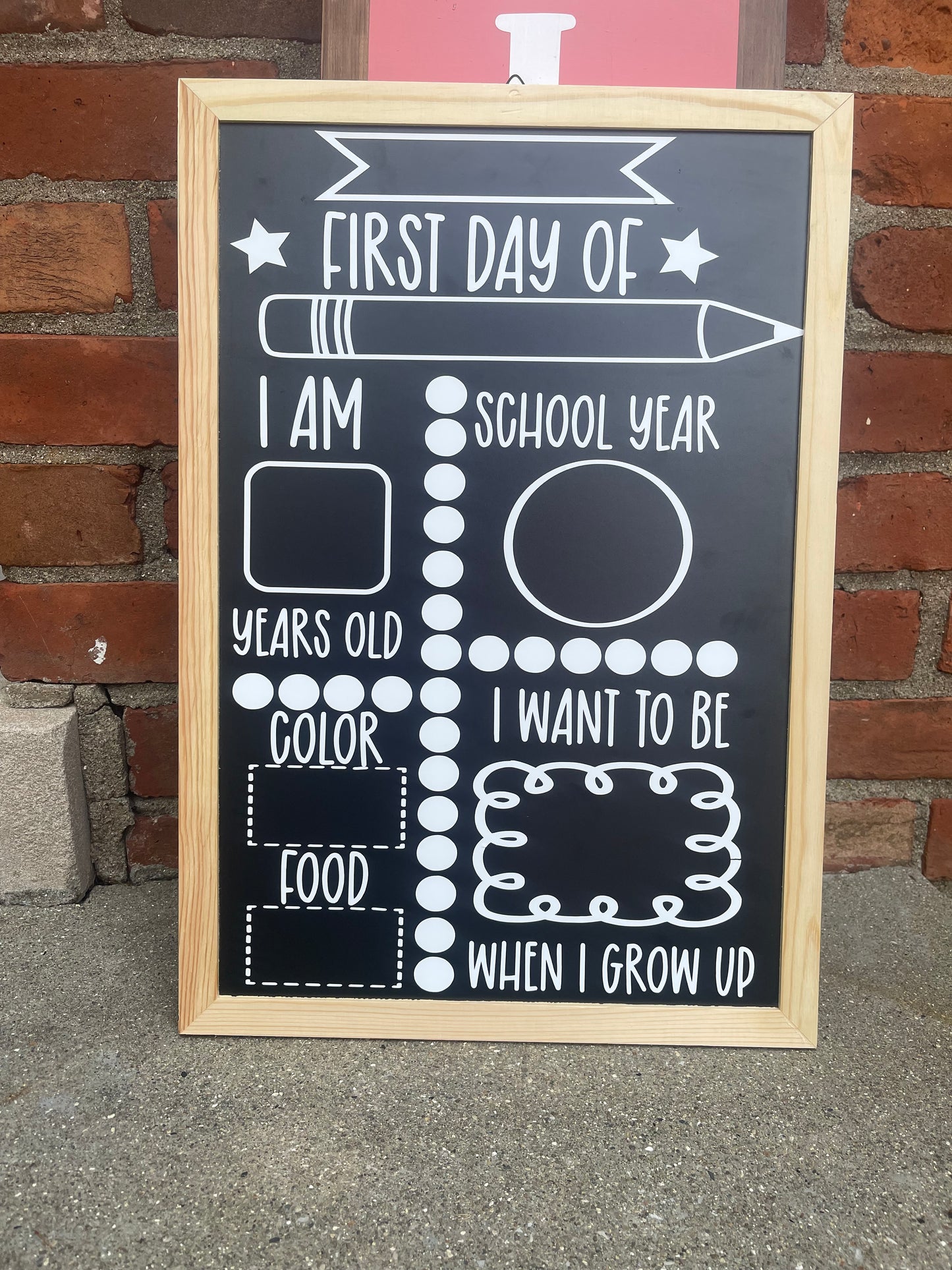 First Day of School Chalkboard