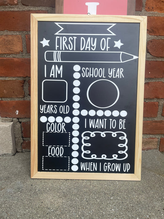 First Day of School Chalkboard